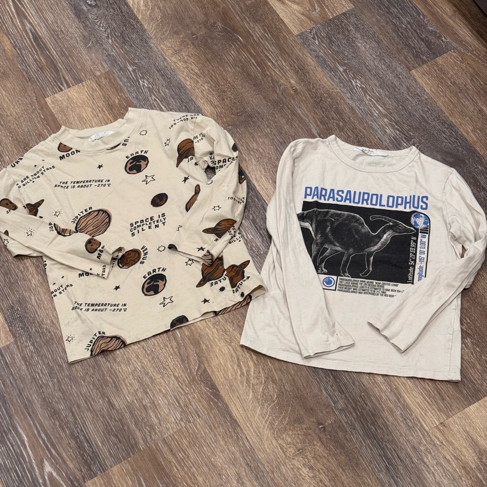 H&M long sleeve shirt bundle, size 6-7Y